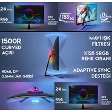 Zeiron XGEN11 I7 12700F 12.nesil 32GB 512GB Nvme M.2 SSD GTX1660 Super 6gb 192BIT 24" 180Hz Curved Oyuncu Bilgisayarı