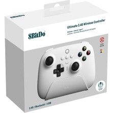 8bitdo Ultimate Hall Effect 2.4g Controller ve Şarj Dock