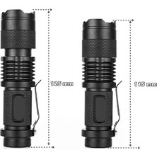 Farissu Su Geçirmez Ultra Güçlü Şarjlı El Feneri 2300 Lumens Q5 + Şarjlı Pil Hediyeli