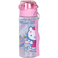 Wiggle 500ML Hello Kitty Pipetli Askılı Kilitlenebilir Su Matarası