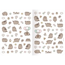 Pusheen Çizgili Tel Dikişli Defter No:4 18 5 x 26 cm 40 Yaprak