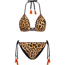 Bonesta Swimwear Alga Taş Baskılı Üçgen Bikini Takımı