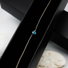 Diamine 14 Ayar Altın Nazar Boncuklu Bileklik
