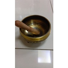 Miamantra Pirinç Tibet Ses Çanağı -12,5 Cm/meditasyon Çanı, Yoga Çanı, Singing Bowl, Tokmaklı Set