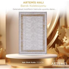 Artemis Halı Barok Antrasit Retro Motifli Halı