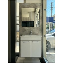 Noce Banyo Dolabı Lavabolu Aynalı 65 cm