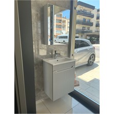 Noce Banyo Dolabı Aynalı Cnc Işlemeli Membran Kapaklı 55 cm