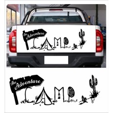 Sticker Usta Adventure Kamp Karavan Offroad 4x4 Araba Oto Karavan Sticker 00127