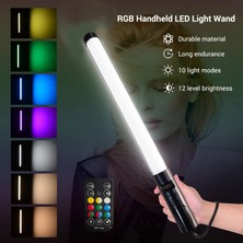 Microcase Rgb Light Stick Çok Renkli Çok Fonksiyonlu 5 Renk Modlu Işık Çubuğu