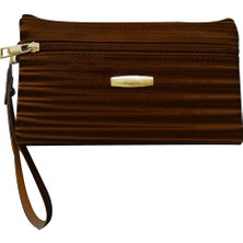 Microcase 3 Bölmeli Fermuarlı Bilek Askılıklı Saten Görünümlü Kadın Cüzdanı AL4497