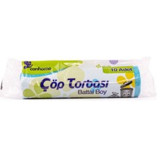 Kalbi Ticaret Çöp Torbası Battal Boy 75X90 cm 10'lu x 1 Rulo Mavi Çöp Poşeti