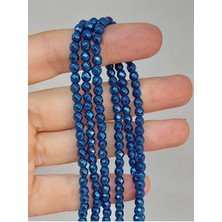 Yaşam Tohumu Bileklik Boy Hematit Taşı Yarım Dizi 4mm (49614) (18CM Uzunluğundadır)