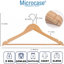 Microcase Ahşap Görünümlü Plastik Elbise Askısı 10 Adet AL4492