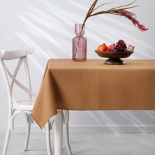 Schafer Home Bianca Keten Polyester Masa Örtüsü 160X250-KAHVERENGI