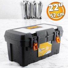 Rodex Bölmeli Taşınabilir Kulplu Takım Çantası Alet Çanta 57 cm Plastik Açma Kapatmalı 22'' Inç Organizer