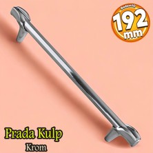 Badem10 Prade 192 mm Krom Kulp Metal Mobilya Çekmece Mutfak Kapak Dolap Kulbu
