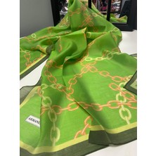 Silk Home Armanda Zincir Desen Şal Yeşil Renk