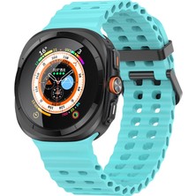 VShop Samsung Galaxy Watch Ultra 47MM Için Ocean Silikon Kayış (Yurt Dışından)