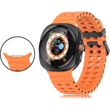 VShop Samsung Galaxy Watch Ultra 47MM Için Ocean Silikon Kayış (Yurt Dışından)