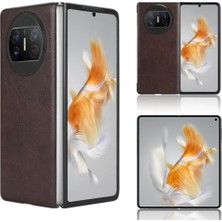 Manyi Mall Huawei Mate X3 Lychee Desen Uyumluluk Koruyucu Için Retro Kılıf (Yurt Dışından)