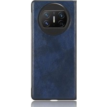 Manyi Mall Huawei Mate X3 Lychee Desen Uyumluluk Koruyucu Için Retro Kılıf (Yurt Dışından)