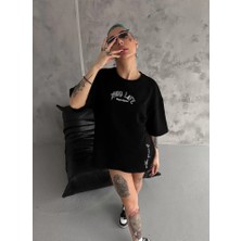 Sem E -Commerce Sem E - Commerce Unisex Baskılı Oversize T-Shirt - Siyah