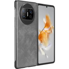 Manyi Mall Huawei Mate X3 Lychee Desen Uyumluluk Koruyucu Için Retro Kılıf (Yurt Dışından)