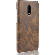 Manyi Mall Oneplus 7 Pro Uyumluluk Anti Scratch Lychee Desen Için Retro Kılıf (Yurt Dışından)