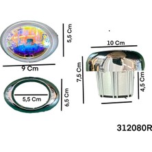 2 Adet Metal Kasa Sis Lambasi Rainbow Colormatik Cam 12 Volt