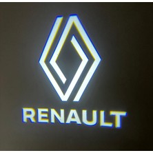 Femex Yeni Renault Araçlar Için Mesafe Sensörlü  Fotoselli Pilli Yapıştırmalı Kapı Altı LED Logo