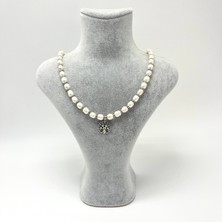 Yıldız Doğal Taş Sertifikalı Gerçek Inci Çelik Hayat Ağacı Aparatlı 925 Ayar Gümüş Kolye -  Uzatma Zincirli