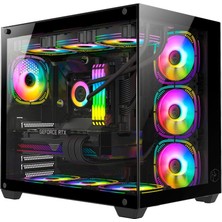 Gametech Prime V2 10X120MM Rgb Fanlı Gaming Oyuncu Bilgisayar Kasası