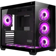 Gametech Prime V2 10X120MM Rgb Fanlı Gaming Oyuncu Bilgisayar Kasası