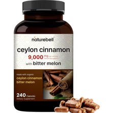 Naturebell Ceylon Cinnamon 9000 Mg And Bitter Melon 300 Mg 240 Kapsul 2 In 1 Support Organic