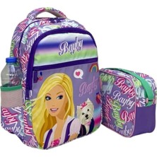 Tezzgelsin Şeker Kız Bayby Desenli 3 Bölmeli ve Beslenme li Kız Çocuk Ilkokul Sırt Çantası ve Okul Çantası