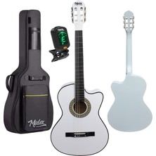 Midex CG-390WH-XBAG Beyaz Renk Klasik Gitar 4/4 Sap Ayarlı Kesik Kasa