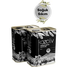 Kozoliv Soğuk Sıkım Naturel Sızma Zeytinyağı 2'li 2 Lt Teneke Kutu