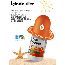 Greenlabel Yüksek Korumalı Kids Sun Spf 50 Mineral Bazlı Çocuklar İçin Güneş Koruyucu Krem 100 ml