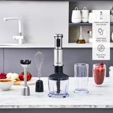 Karaca Inox Quick Mix Hız Ayarlı 1300W El Blender Set 9616B