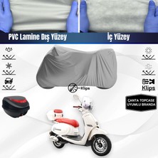 Ultra Shop Kuba Brilliant 125 Pro Motosiklet Brandası Çanta Topcase Uyumlu Motor Branda
