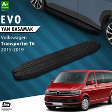 S-Dizayn VW Transporter T6 Kısa Şase Evo Siyah Yan Basamak 213 Cm 2015-2019 A+ Kalite