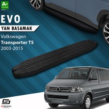 S-Dizayn VW Transporter T5 Uzun Şase Evo Siyah Yan Basamak 253 Cm 2003-2015 A+ Kalite