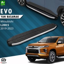 S-Dizayn Mitsubishi L200 5 Makyajlı Evo Krom Yan Basamak 203 Cm 2019-2023 A+ Kalite