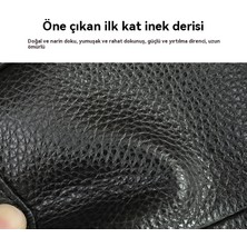 Anxin Shop Omuz Çantası Erkek Hakiki Deri Crossbody Çanta Ilk Katman Inek Derisi Rahat Küçük Çanta Iş Çantası Dikey Çanta (Yurt Dışından)