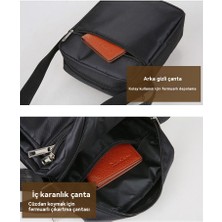 Anxin Shop Erkekler Için Rahat, Büyük Kapasiteli, Çok Katmanlı, Su Geçirmez Omuz Crossbody Çantası (Yurt Dışından)