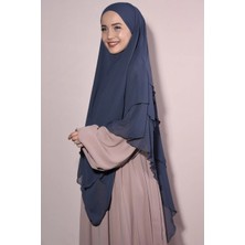 Flora Tekstil Tesettür Şifon Sufle Hazır Peçeli Şal SFL2401