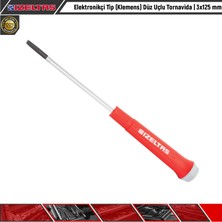 İzeltaş Elektronikçi Tip (Klemens) Düz Uçlu Tornavida | 3X125 mm