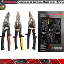 İzeltaş Alüminyum ve Sac Kesme Makas Takımı 3 Parça