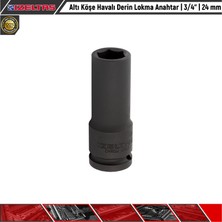 İzeltaş Altı Köşe Havalı Derin Lokma Anahtar 3/4” 24 mm