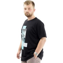 Superxl T-Shirt Bıs Yaka Francısco 24086 Siyah